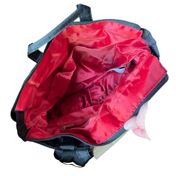 A.D. Sutton & Sons Black, White & Red Patterned Diaper Bag w/2 Insulated Pockets - Picture 8 of 12